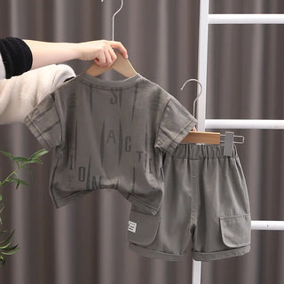 baby طقم صيف جديد أولاد polo shirt أكمام قصيرة t-shirt shorts خفيف طقم قطعتين