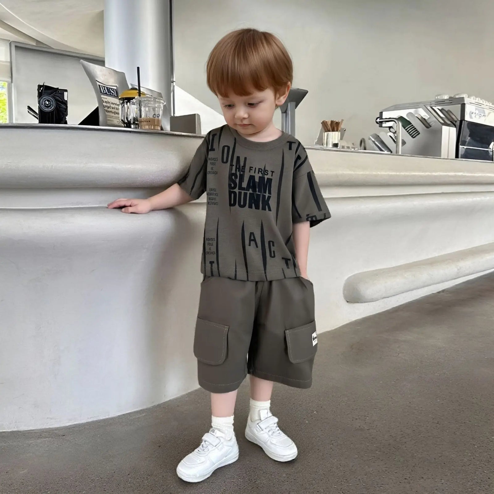 baby طقم صيف جديد أولاد polo shirt أكمام قصيرة t-shirt shorts خفيف طقم قطعتين