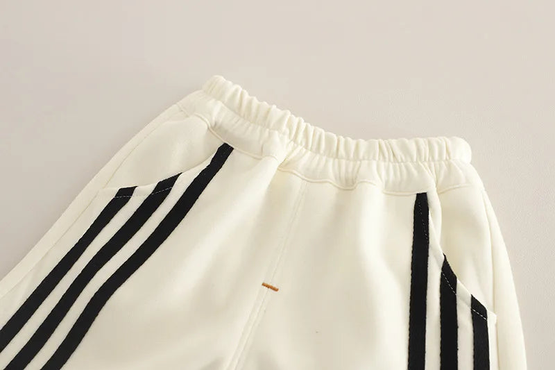 baby كاجوال sportswear موضة 2025 ربيع وخريف جديد ستايل handsome knitted cotton hoodie طقم قطعتين for أولاد and بنات