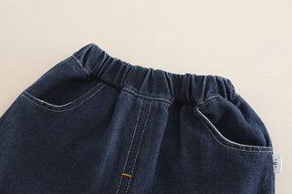 أولاد' خريف طقم موضة 2025 جديد children's striped jacket jeans خريف فستان أولاد' baby clothes