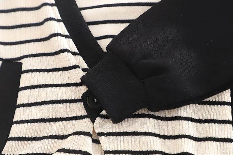 أولاد' خريف طقم موضة 2025 جديد children's striped jacket jeans خريف فستان أولاد' baby clothes