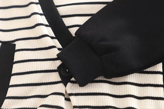 أولاد' خريف طقم موضة 2025 جديد children's striped jacket jeans خريف فستان أولاد' baby clothes