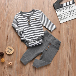 أولاد' جديد أكمام طويلةd round neck open collar striped print simple trendy children's بدلة