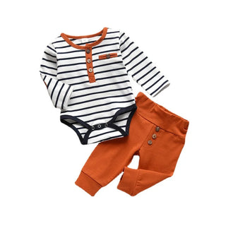 أولاد' جديد أكمام طويلةd round neck open collar striped print simple trendy children's بدلة