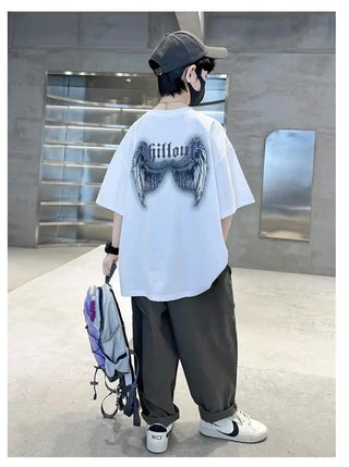 أولاد' أكمام قصيرةd pants طقم صيف خفيف edition موضة 2025 جديد zhongda children's clothing sportswear صيف edition