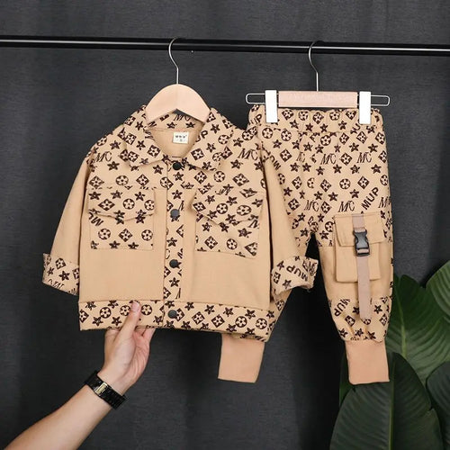 أولاد ربيع suits 2024 جديد korean ستايل workwear stylish handsome baby children ولد ربيع وخريف trendy clothes