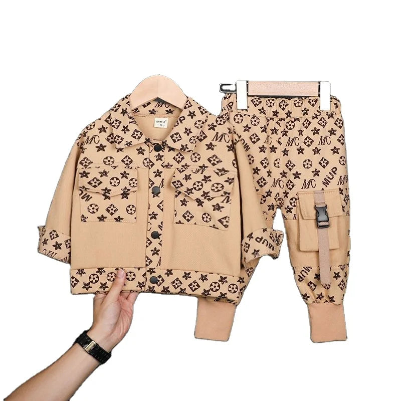 أولاد ربيع suits 2024 جديد korean ستايل workwear stylish handsome baby children ولد ربيع وخريف trendy clothes