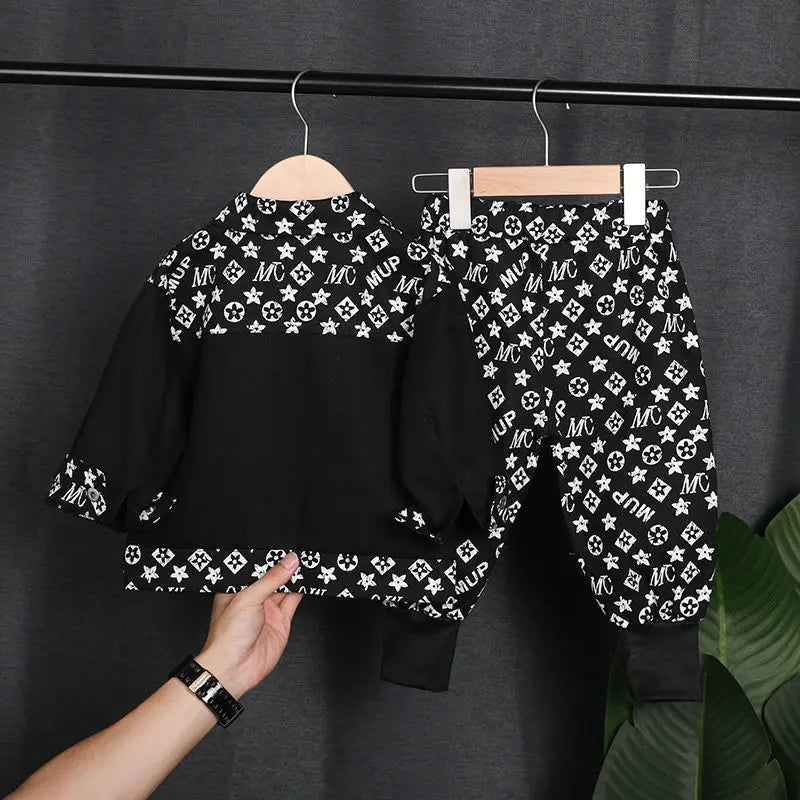 أولاد ربيع suits 2024 جديد korean ستايل workwear stylish handsome baby children ولد ربيع وخريف trendy clothes
