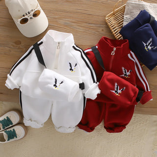 أولاد' ربيع وخريف hoodie طقم موضة 2025 جديد كاجوال baby clothes، baby's ربيع وخريف sports طقم قطعتين