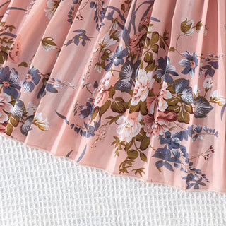 cuhk بنات' صيف بدون أكمام بليسيه فستان fly كم design neck button decoration solid pattern knitted fabric includes belt