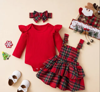 كاجوال baby بنت christmas woolen coat فيست and hair tape طقم gingerbread santa claus fawn فستان cute pattern ستايل