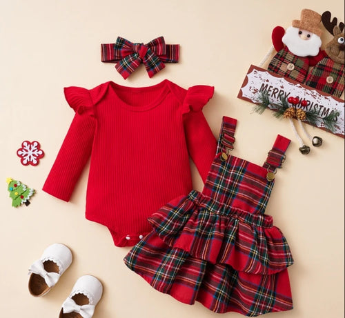 كاجوال baby بنت christmas woolen coat فيست and hair tape طقم gingerbread santa claus fawn فستان cute pattern ستايل