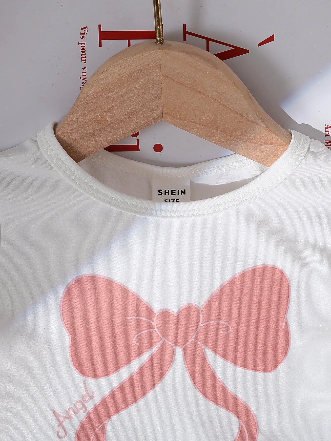 كاجوال جديد cross-border بنات طقم قطعتين round neck printed knit توب and دينم bow embroidered jeans with solid pattern