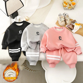 كاجوال pattern children's cotton velvet padded for أولاد and بنات sports warm clothing for جديد babies