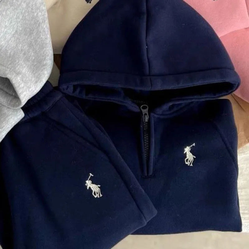 children sweatshirt and sweatpants بدلة thickened 2024 خريف and شتاء أولاد and بنات two-piece baby hooded بدلة