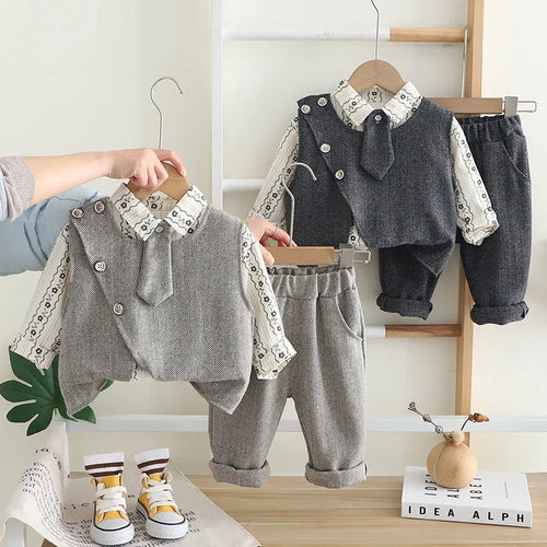 children's فستان ربيع وخريف طقم موضة 2025 ربيع وخريف جديد ستايل ستايل غربي children's فيست three piece طقم