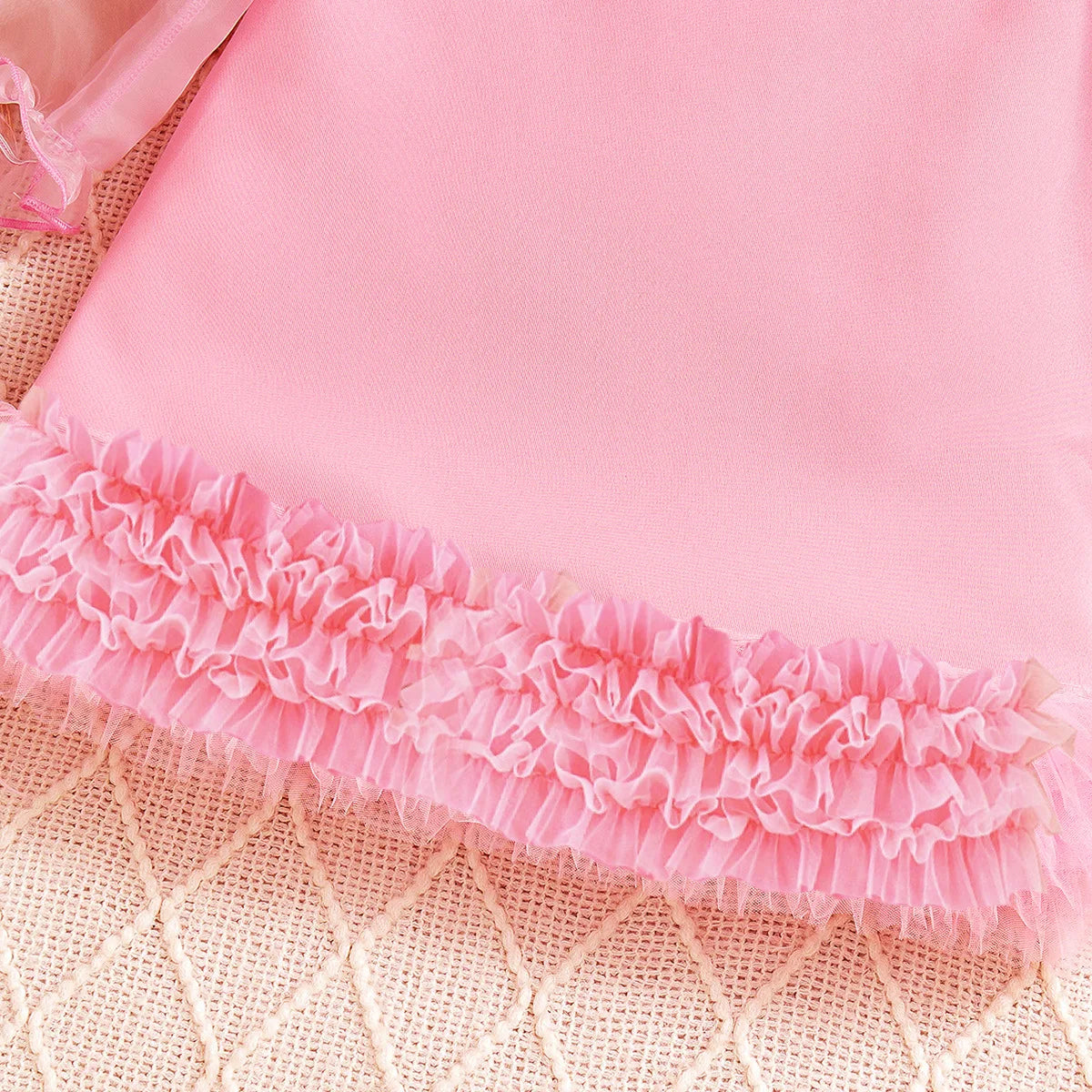 children's fashionable صيف فستان for بنات female baby أميرة ستايل sweet bow تل كم net red floral pattern ruffle