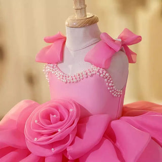 children's first year old فستان بنت أميرة فستان موضة 2025 جديد flower بنت wedding little بنت host piano performance costume
