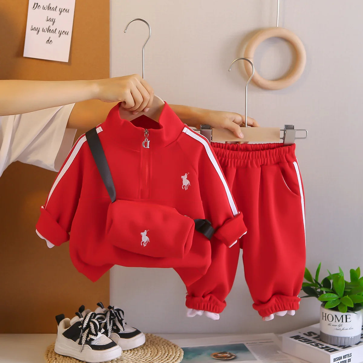children's طقم موضة 2025 ربيع وخريف جديد men's and women's clothing embroidered hoodie طقم، sports and leisure طقم قطعتين