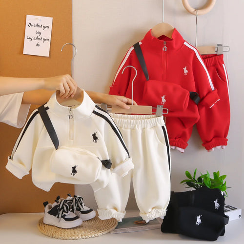 children's طقم موضة 2025 ربيع وخريف جديد men's and women's clothing embroidered hoodie طقم، sports and leisure طقم قطعتين