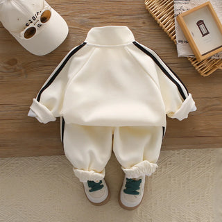 children's طقم موضة 2025 ربيع وخريف جديد men's and women's clothing embroidered hoodie طقم، sports and leisure طقم قطعتين