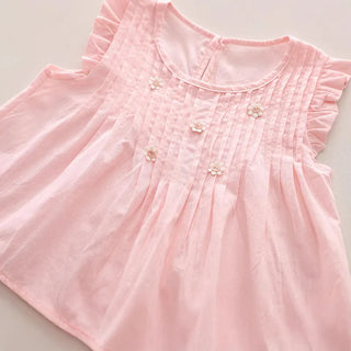 children's طقم جديد صيف بنات' stylish أكمام قصيرةd توب shorts طقم قطعتين