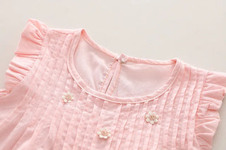 children's طقم جديد صيف بنات' stylish أكمام قصيرةd توب shorts طقم قطعتين