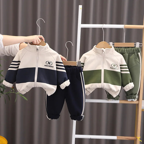 children's ربيع وخريف طقم ولد ربيع وخريف جديد ستايل ستايل غربي coat كاجوال sports طقم قطعتين