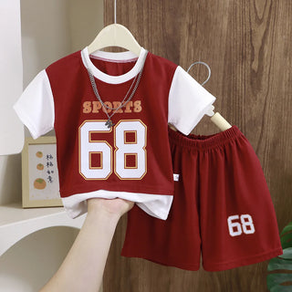 children's صيف two-piece sports jersey جديد أولاد' baby خفيف t-shirt shorts for أطفال' outdoors