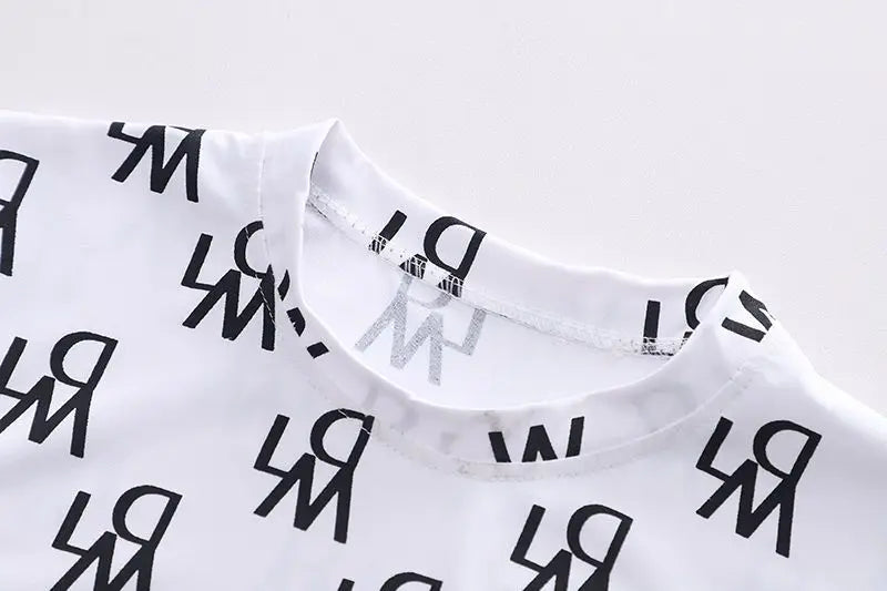 children's طقم قطعتين جديد korean version صيف ستايل أولاد foreign printing 100% cotton clothes for أولاد and بنات