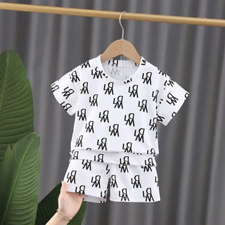 children's طقم قطعتين جديد korean version صيف ستايل أولاد foreign printing 100% cotton clothes for أولاد and بنات