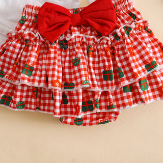 christmas tree plaid أميرة فستان socks طقم أكمام طويلة coat fall شتاء baby بنات four-piece outfit made cotton-جديد fashion