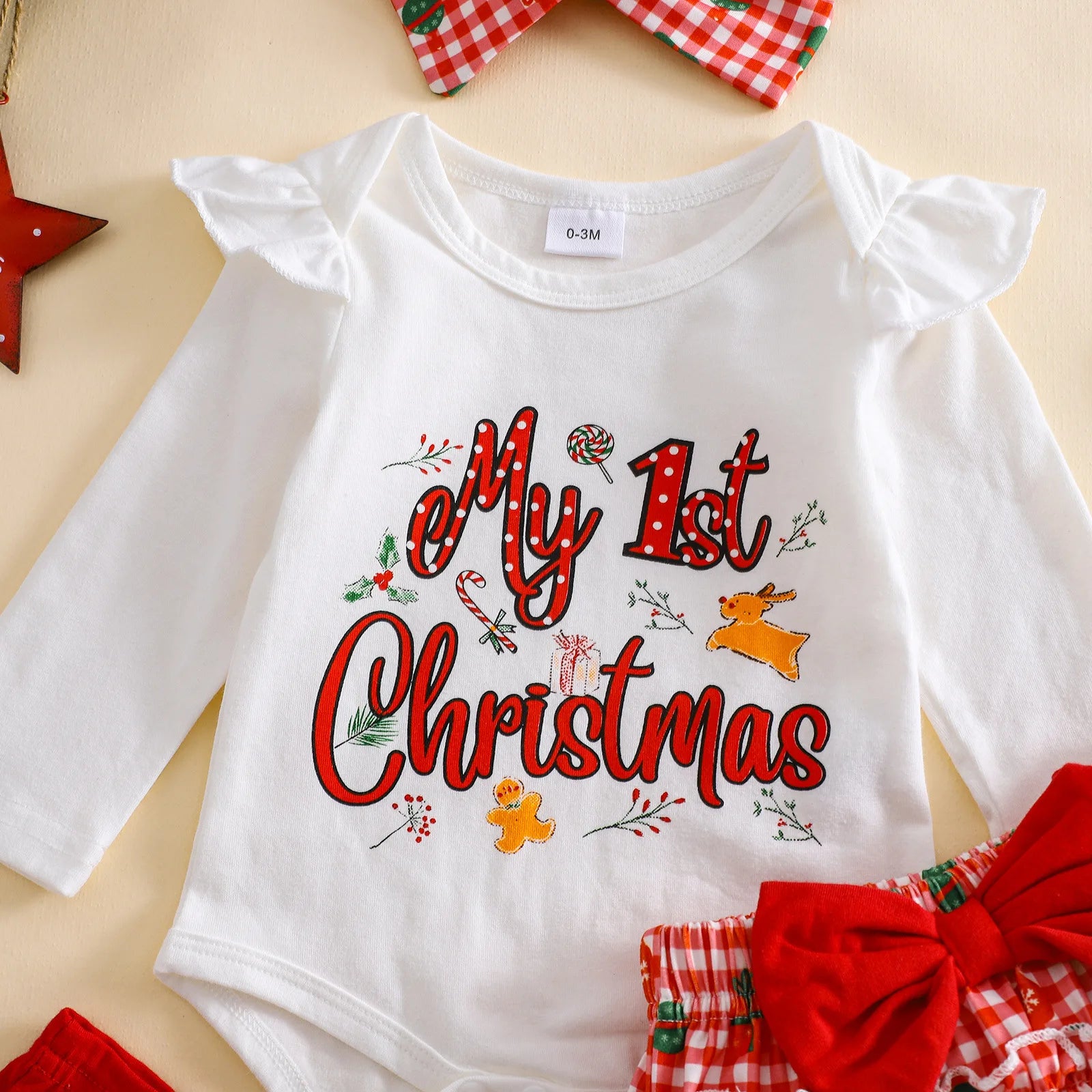 christmas tree plaid أميرة فستان socks طقم أكمام طويلة coat fall شتاء baby بنات four-piece outfit made cotton-جديد fashion