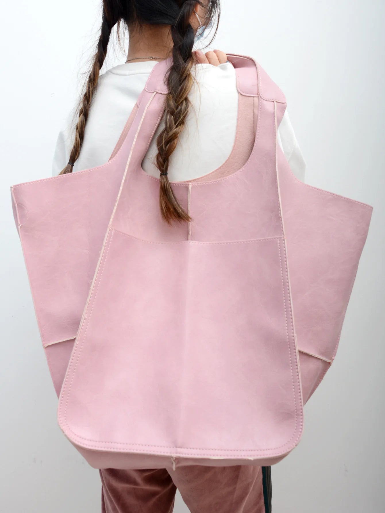 شنطة جلد فاخرة للنساء - Classic Retro Women's Bags Simple Casual