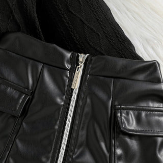 cross-border exclusive بنات' صيف fashion بدلة solid color أكمام طويلة jacket leather stitching جيب ربيع خريف ستايل