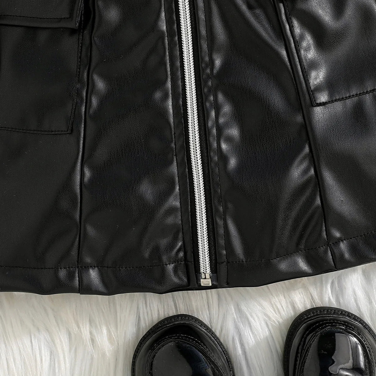 cross-border exclusive بنات' صيف fashion بدلة solid color أكمام طويلة jacket leather stitching جيب ربيع خريف ستايل