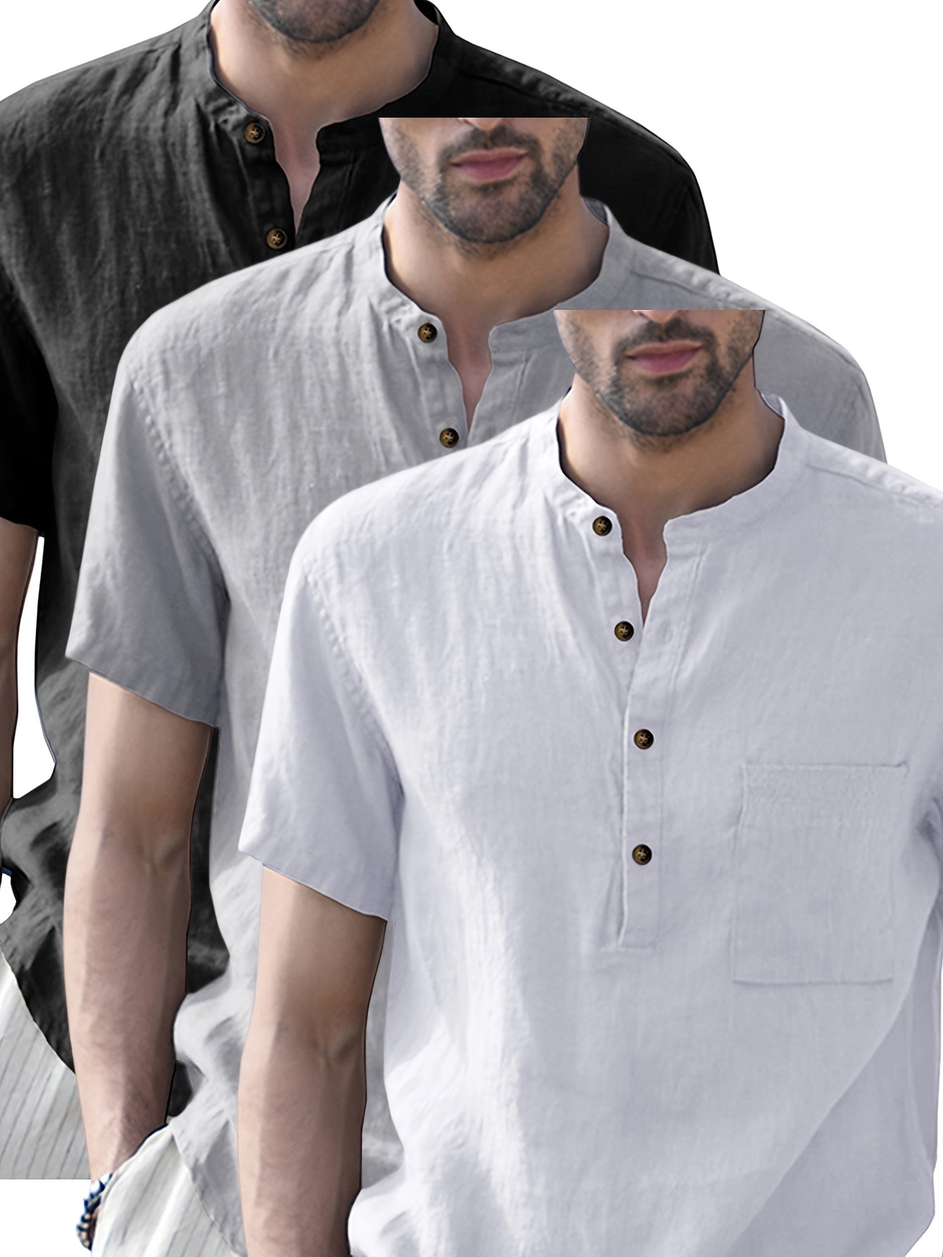 3 قطع من تيشيرتات الصيفية للرجال