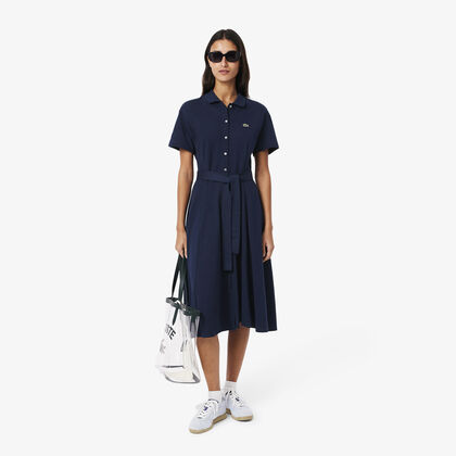 فستان بولو بيكيه واسع Lacoste