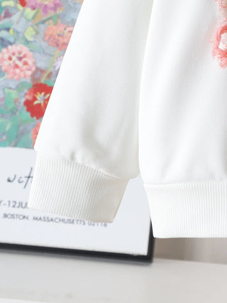 european american خريف شتاء trend كاجوال بنات' طقم قطعتين solid دينم bow embroidered توب frock pants explosion print