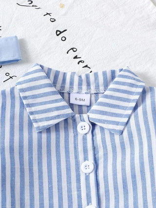 european american ستايل ربيع خريف children's clothing طقم قطعتين-striped أكمام طويلة shirt + دينم pants solid for baby