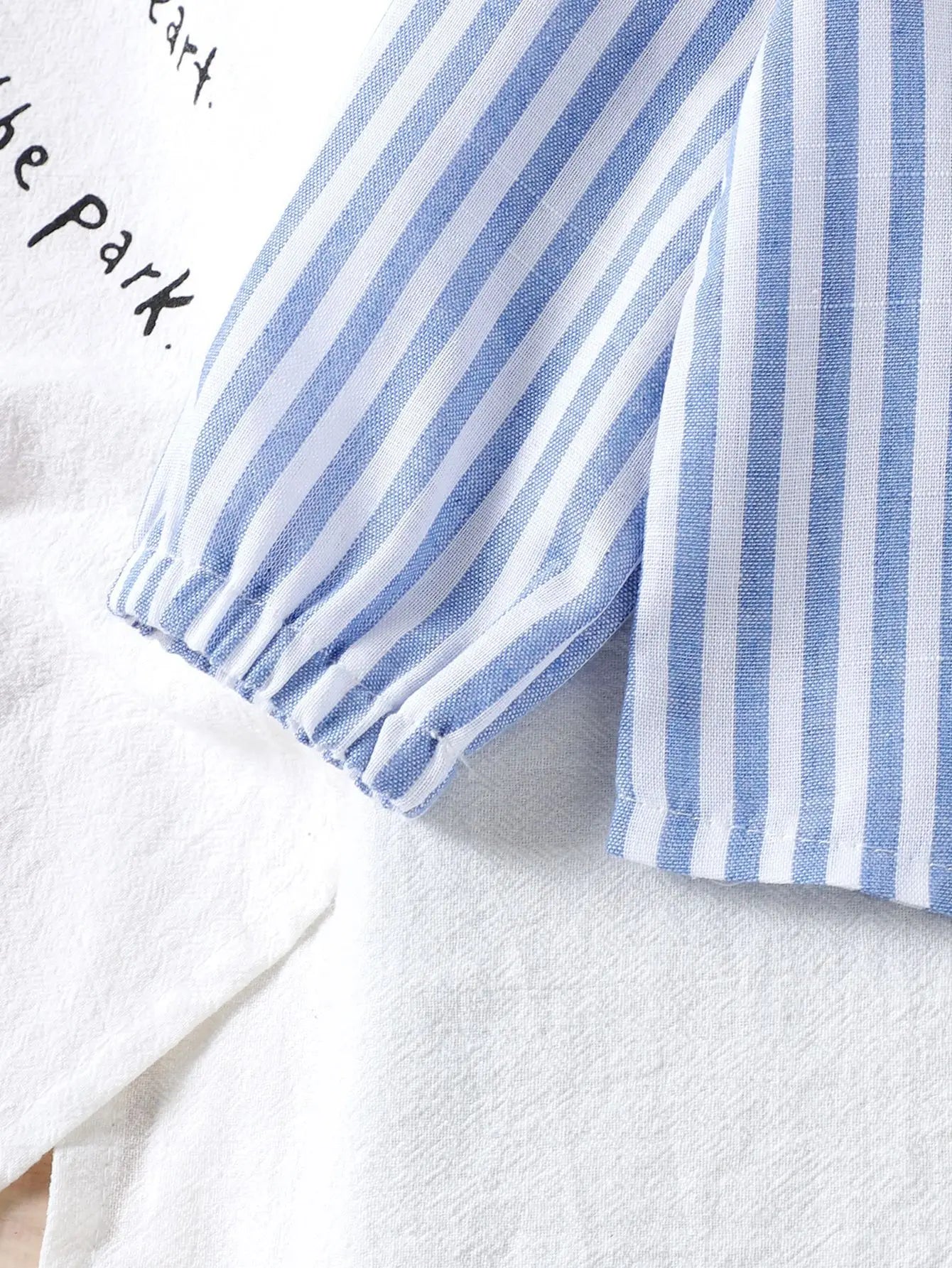 european american ستايل ربيع خريف children's clothing طقم قطعتين-striped أكمام طويلة shirt + دينم pants solid for baby