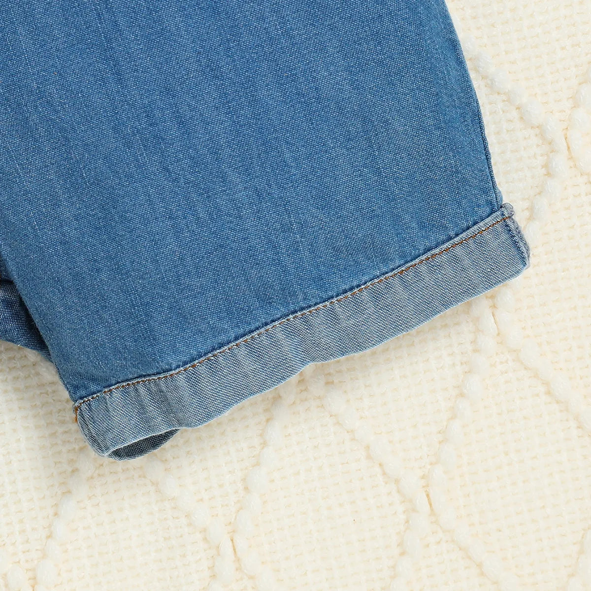 european american صيف جديد بنات كاجوال children's condole دينم conjoined shorts cotton fabric korean embroidery ruffles