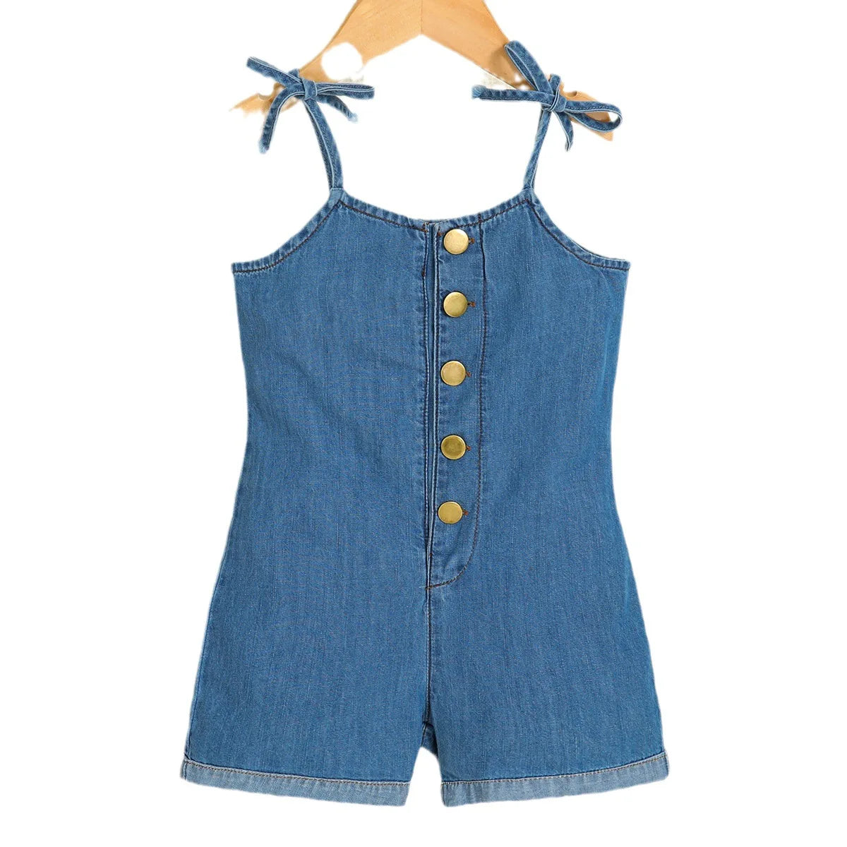 european american صيف جديد بنات كاجوال children's condole دينم conjoined shorts cotton fabric korean embroidery ruffles