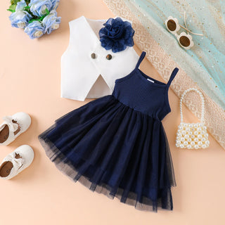 explosions صيف baby three-dimensional flower بدلة coat تل فستان custom logo cute ستايل age group for toddlers ruffle