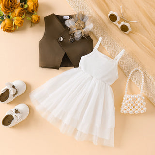 explosions صيف baby three-dimensional flower بدلة coat تل فستان custom logo cute ستايل age group for toddlers ruffle