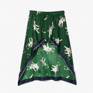 شورت قصير بطبعات حريرية خفيف الوزن وقصة واسعة Lacoste