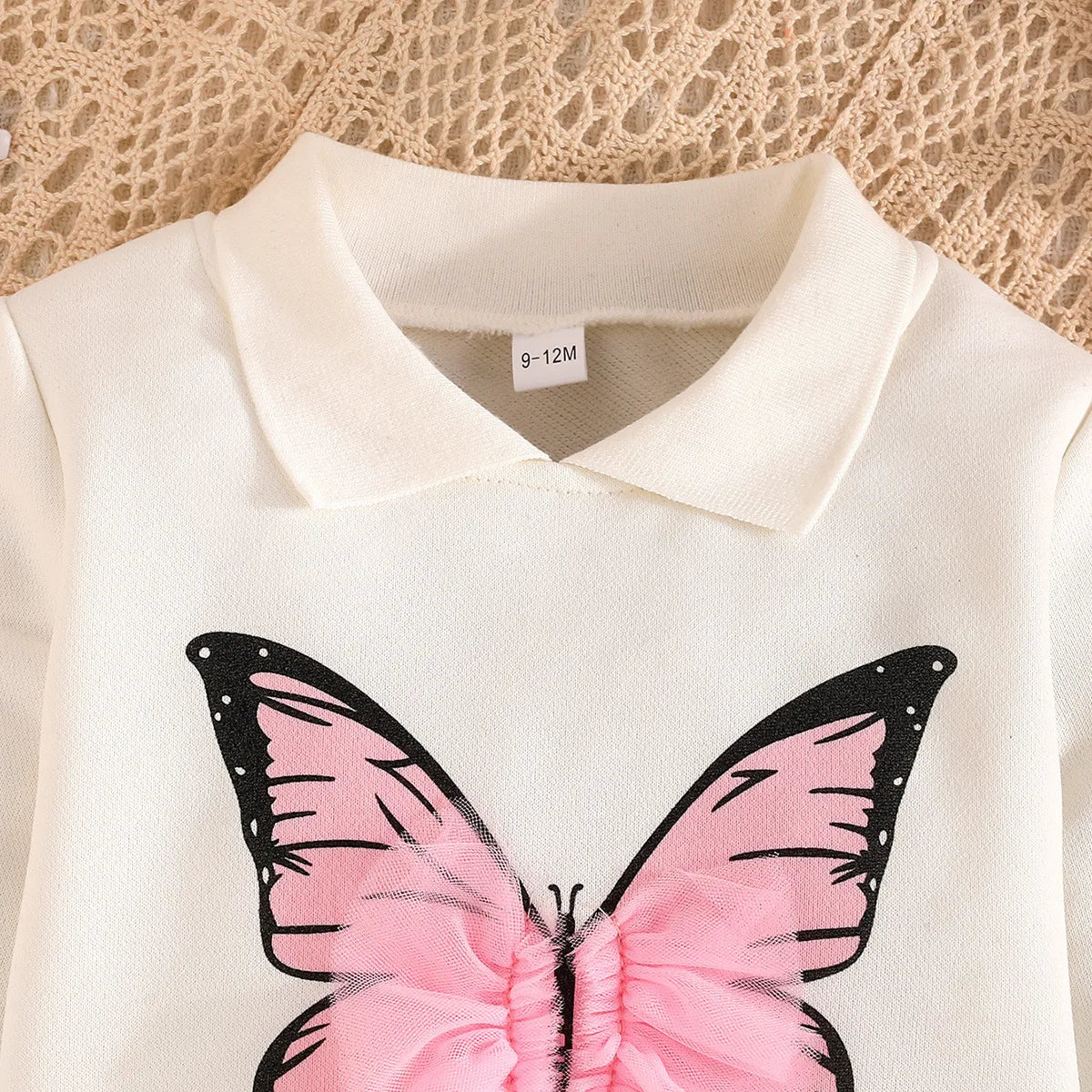 fall/شتاء جديد baby بنت أميرة فستان exquisite butterfly print أكمام طويلة توب with fashion بليسيه جيب كاجوال ستايل