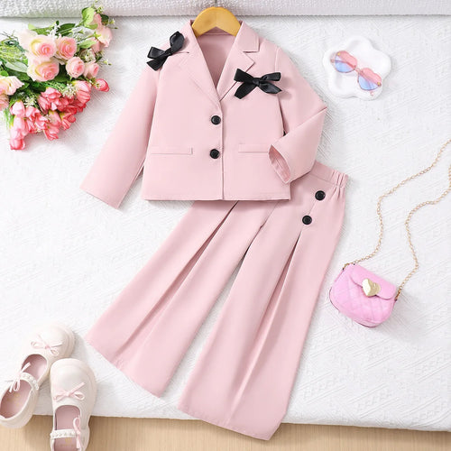 foreign trade بنت 4-7 years old fashionable بدلة طقم، بنت hosting stage performance costume two-piece بدلة طقم