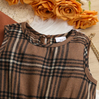 بنات' كاجوال أكمام طويلة طقم قطعتين solid pattern foreign-ستايل فستان بدلة for صيف little kid's خريف أطفال'