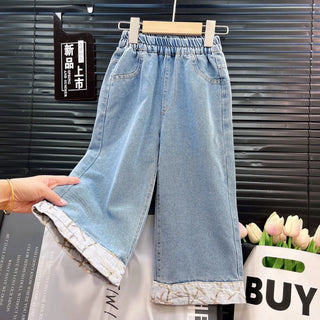 بنات كاجوال two-piece small fragrant wind cowboy بدلة جديد korean version net red ربيع خريف version for street-fried بنات